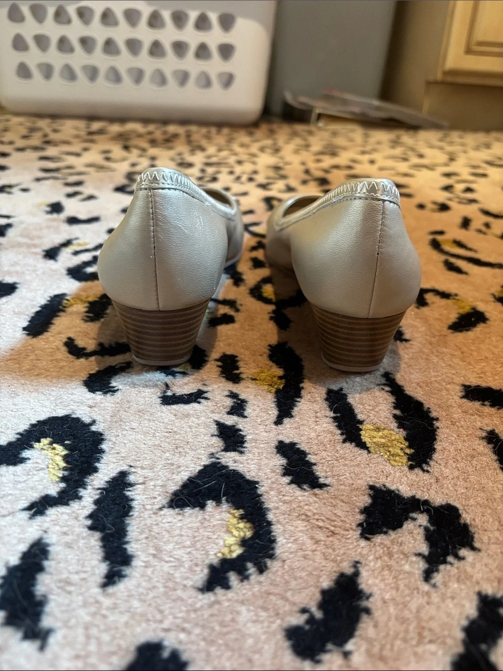 Cole Haan Elsie Cap Toe Wedge in Soft Gold Metallic BNIB